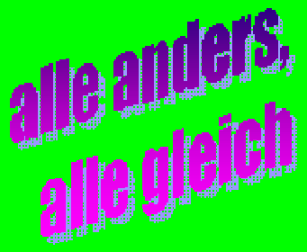Motto-Logo: "alle anders, alle gleich"