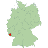Deutschlandkarte, Lage von Eppelborn/Saarland