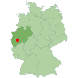 Deutschlandkarte, Lage von Köln/Nordrhein-Westfalen