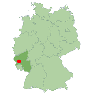 Deutschlandkarte, Lage von Trier/Rheinland-Pfalz